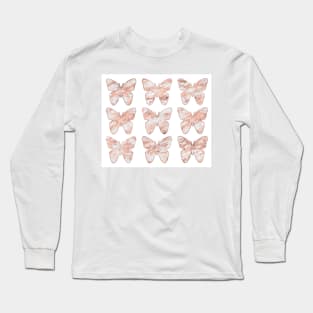 Rose gold butterflies Long Sleeve T-Shirt